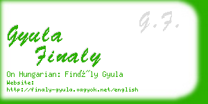 gyula finaly business card